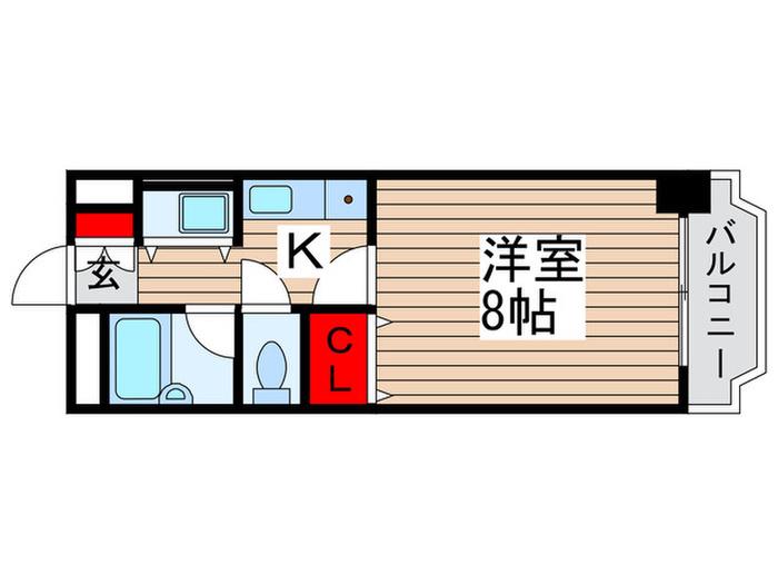 AD日暮(1K/5階)の間取り写真