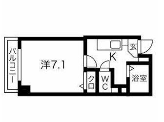 リバーライズ本町(1K/9階)の間取り写真