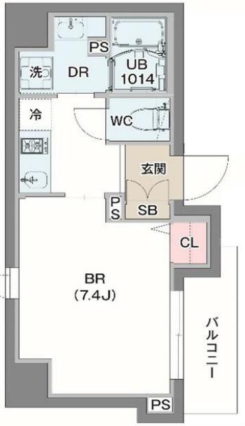 グランジッド清澄(1K/5階)の間取り写真