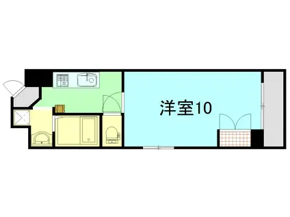 BOND D(1K/6階)の間取り写真