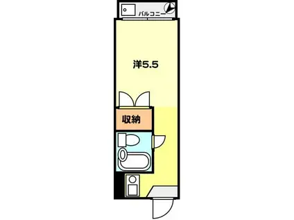 ナミキハイム(1K/2階)の間取り写真