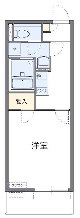 ヴォラーレ(1K/1階)の間取り写真