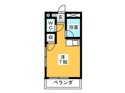 コーポ上土居(ワンルーム/1階)の間取り写真