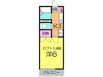 エクセレント大菊(1K/1階)の間取り写真