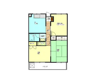 ペアシティー榊A(3DK/2階)の間取り写真