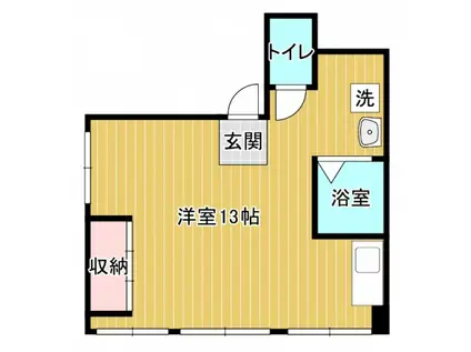 吉島東ビル(ワンルーム/2階)の間取り写真