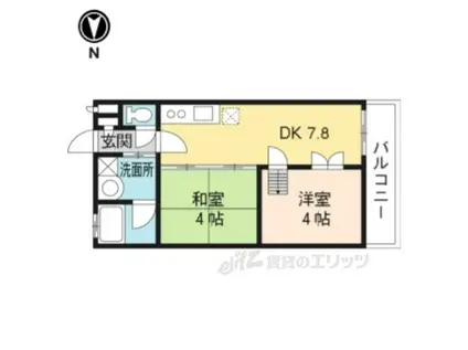LOFT HOUSE IWAKURA(2DK/2階)の間取り写真