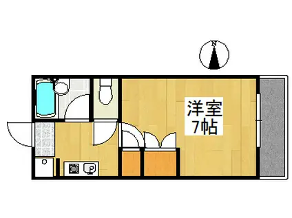 ミヨシマンション幸(1K/5階)の間取り写真