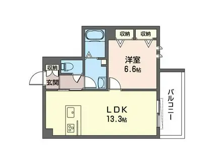 RELAFORT(1LDK/2階)の間取り写真