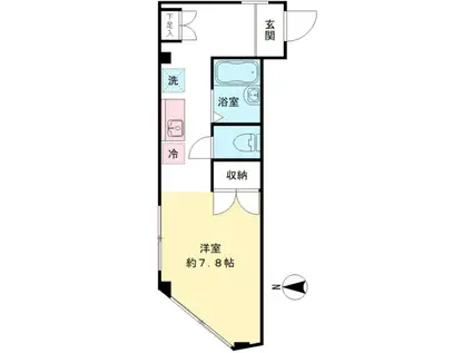 セトール高幡(ワンルーム/3階)の間取り写真