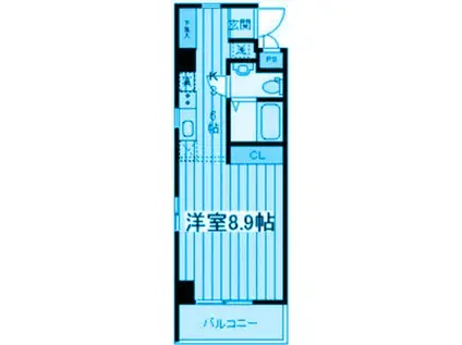 アフィーノ川崎(1K/7階)の間取り写真