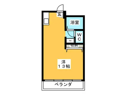 マーガレットタウン・焼津(ワンルーム/2階)の間取り写真
