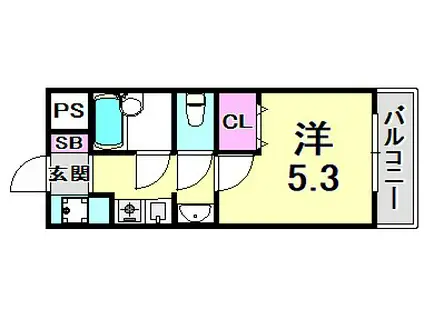 ステラハウス15(1K/1階)の間取り写真