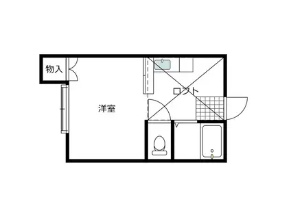 メゾン・ド・ジュアン(1K/1階)の間取り写真