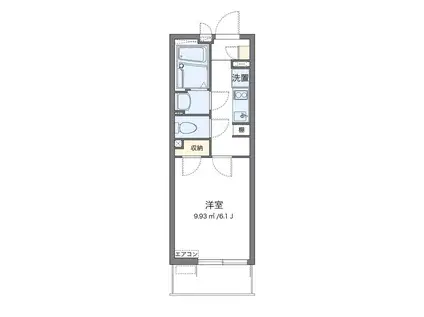 クレイノYK岡村(1K/2階)の間取り写真