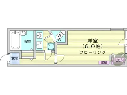 ファーストビル(1K/5階)の間取り写真