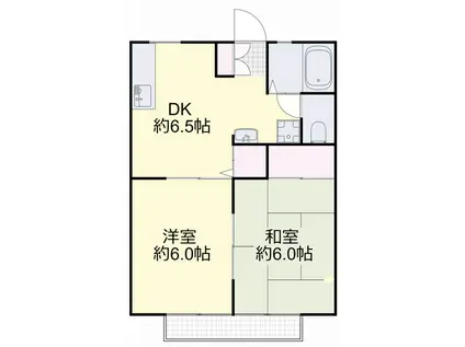 サンシティ(2DK/2階)の間取り写真