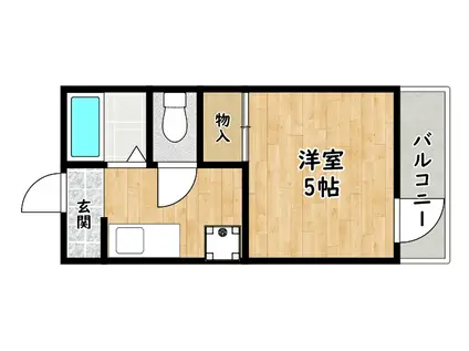 エトワール塚口(ワンルーム/3階)の間取り写真