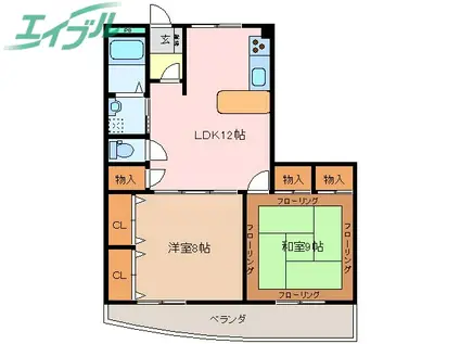 MO-VII(2LDK/4階)の間取り写真