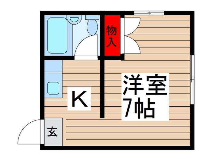 アーバン21(1K/1階)の間取り写真
