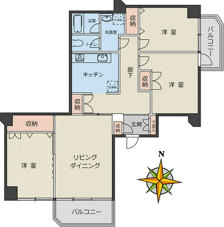 徳川マンション 5階階 間取り