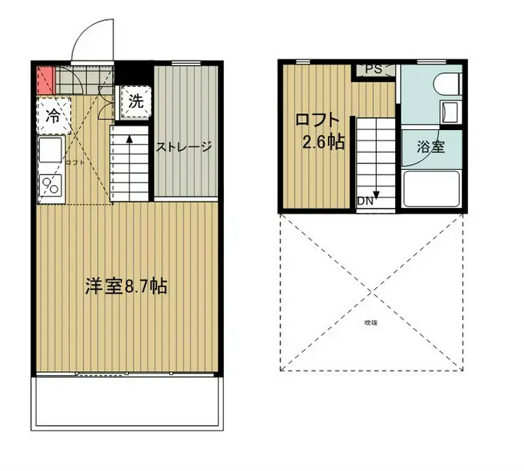 ドゥーエ新丸子 2階階 間取り