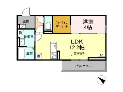CLASSEUM盛岡駅前 I(1LDK/3階)の間取り写真