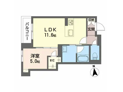シャーメゾン アトリエール(1LDK/1階)の間取り写真
