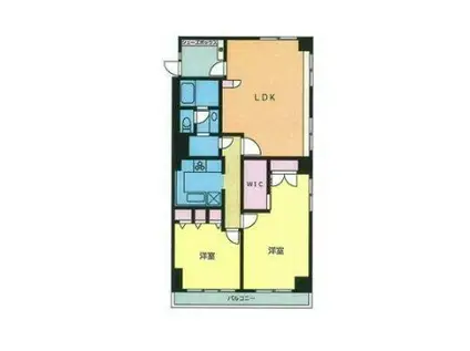 麻布東町マンション(2LDK/5階)の間取り写真