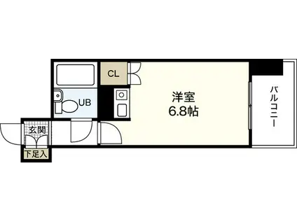 ダイアパレス皆実町(ワンルーム/7階)の間取り写真