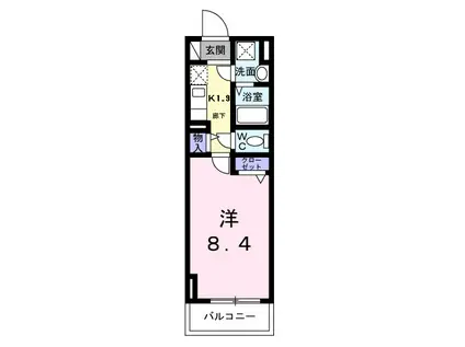 スアヴィス鳩ケ谷(1K/6階)の間取り写真