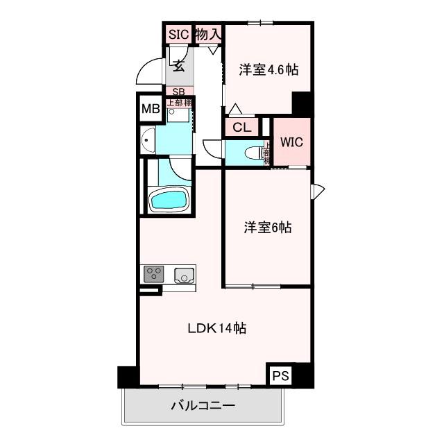 M-STYLE(2LDK/7階)の間取り写真