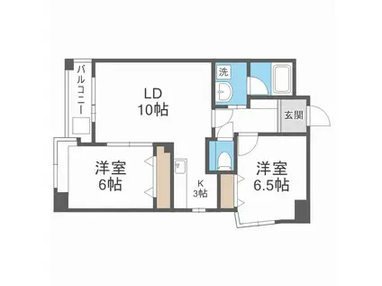 ノヴァ大通(2LDK/8階)の間取り写真