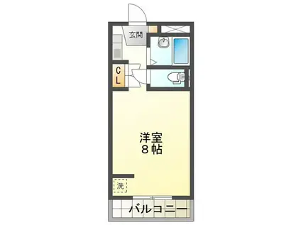 エクセルコートV(ワンルーム/5階)の間取り写真