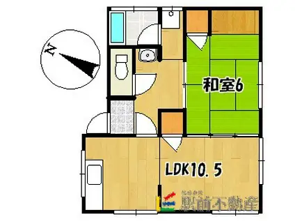 クリスタルメゾン吉野IV(2DK/1階)の間取り写真