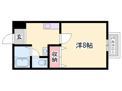 ラ・フォルテ・エイ(1K/1階)の間取り写真