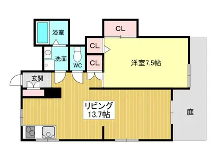 河内メゾン(2DK/2階)の間取り写真