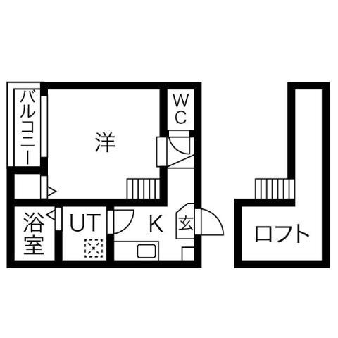 アルメリアII(1SK/2階)の間取り写真