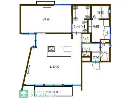 AILE エイル(1LDK/2階)の間取り写真
