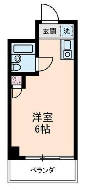 メインステージ新丸子駅前(ワンルーム/1階)の間取り写真