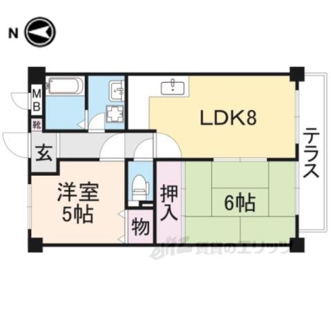 ラモーブ(2LDK/3階)の間取り写真