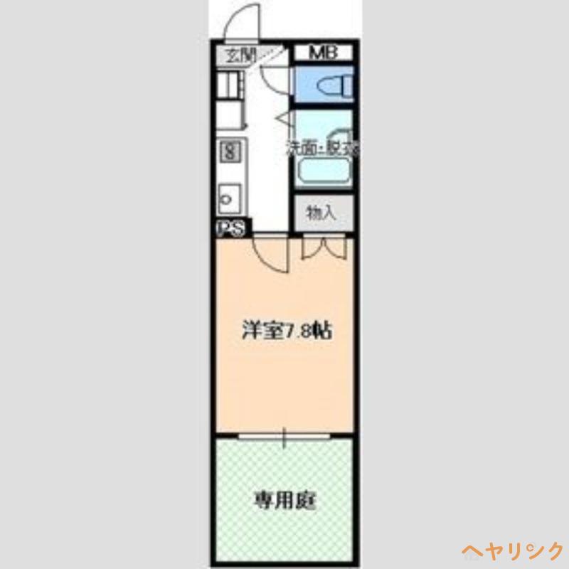 ベルハウス(1K/1階)の間取り写真