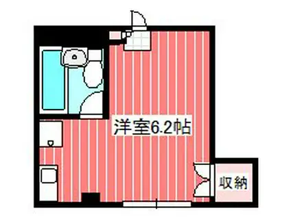 コンフォートマンション北戸田(ワンルーム/2階)の間取り写真