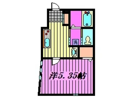 DUOLUXE浦和常盤(1K/4階)の間取り写真