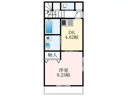 アリタヤビル(1DK/3階)の間取り写真
