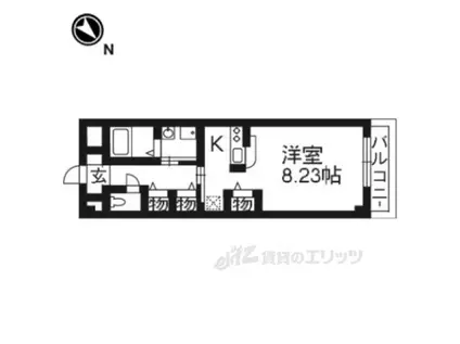 ベル・エトワレ(1K/2階)の間取り写真