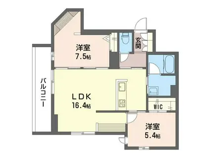 シャーメゾン・バトー(2LDK/3階)の間取り写真