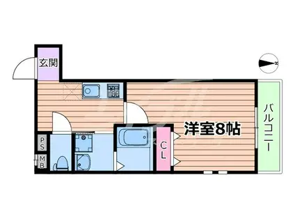 フジパレス今津中イースト(1K/2階)の間取り写真