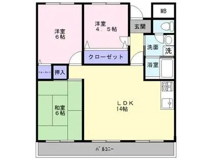 マスターズエル綾園20(3LDK/9階)の間取り写真