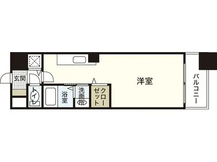 グラビスコート加古町(ワンルーム/5階)の間取り写真